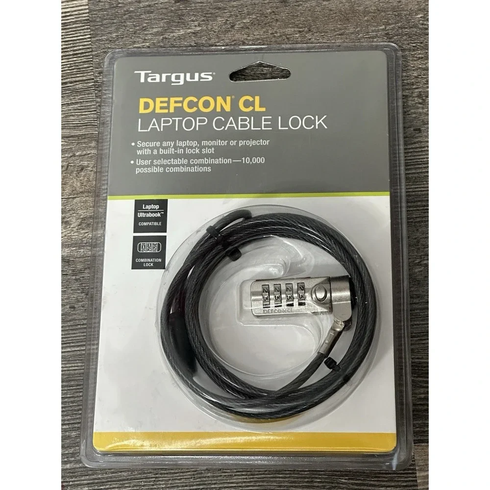 TARGUS DEFCON LAPTOP COMBINATION CABLE LOCK 6.5 FT